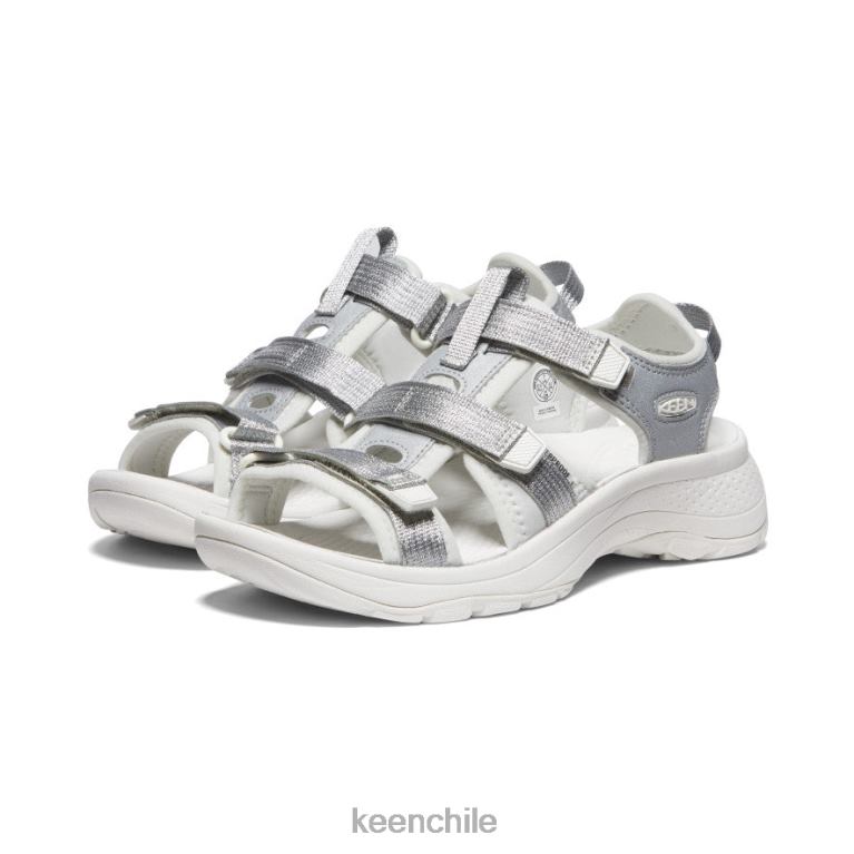calzado KEEN astoria west con puntera abierta plata/blanco estrella mujer J4XN6536 - Image 2