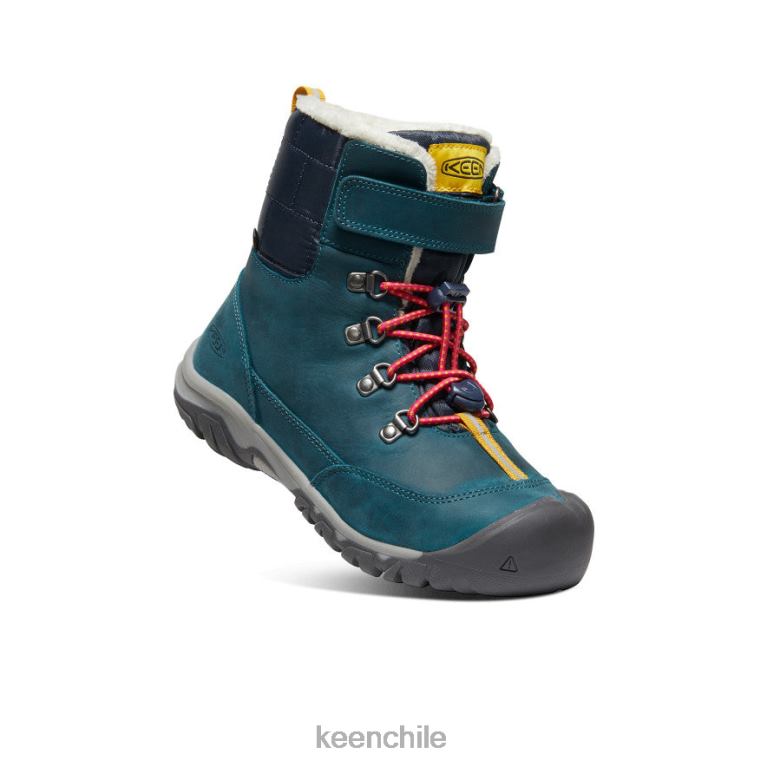 calzado KEEN bota impermeable greta coral azul/pavo real rosa niños grandes J4XN61015 - Image 3