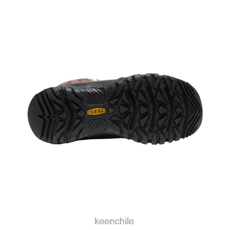 calzado KEEN bota impermeable greta cuadros marrón oscuro/rojo mujer J4XN6692 - Image 4
