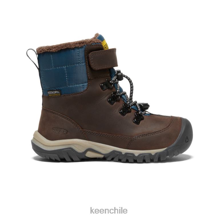 calzado KEEN bota impermeable greta grano de café/azul ala verde azulado niños grandes J4XN61016 - Image 1