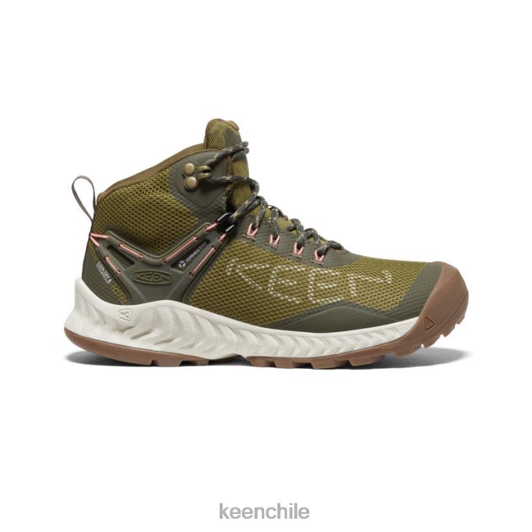 calzado KEEN bota impermeable nxis evo verde oliva/abedul plateado mujer J4XN6468 - Image 1