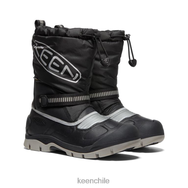 calzado KEEN bota impermeable para nieve troll negro/plata niños grandes J4XN61000 - Image 2