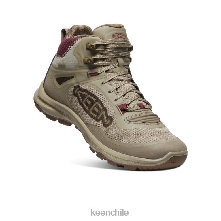 calzado KEEN bota impermeable terradora flex plaza topo/vino Windsor mujer J4XN6583 - Image 3