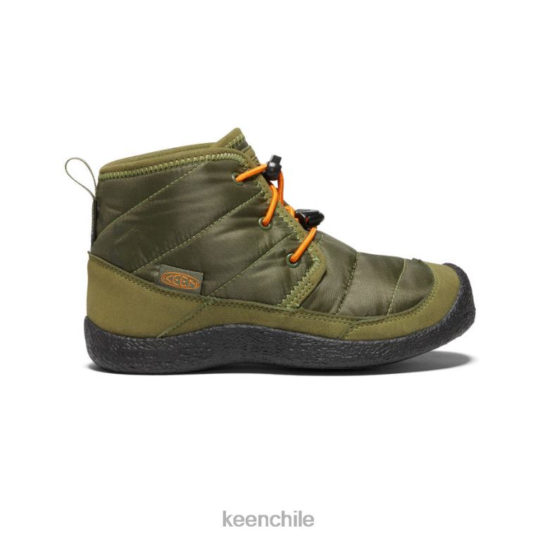 calzado KEEN chukka impermeable howser ii oliva capuleto/naranja rojizo niños grandes J4XN6936 - Image 1