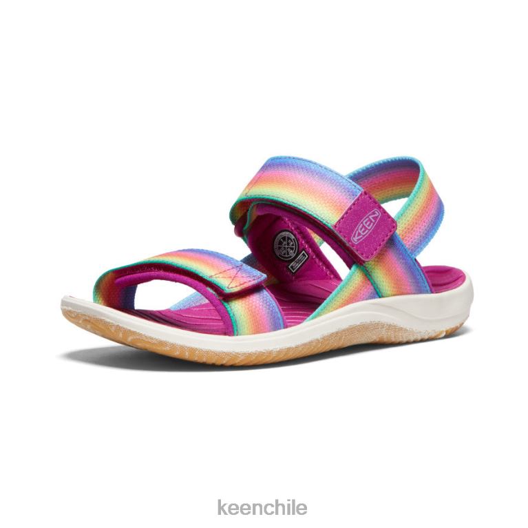 calzado KEEN correa trasera elle arcoiris/festival fucsia niños grandes J4XN6721 - Image 3