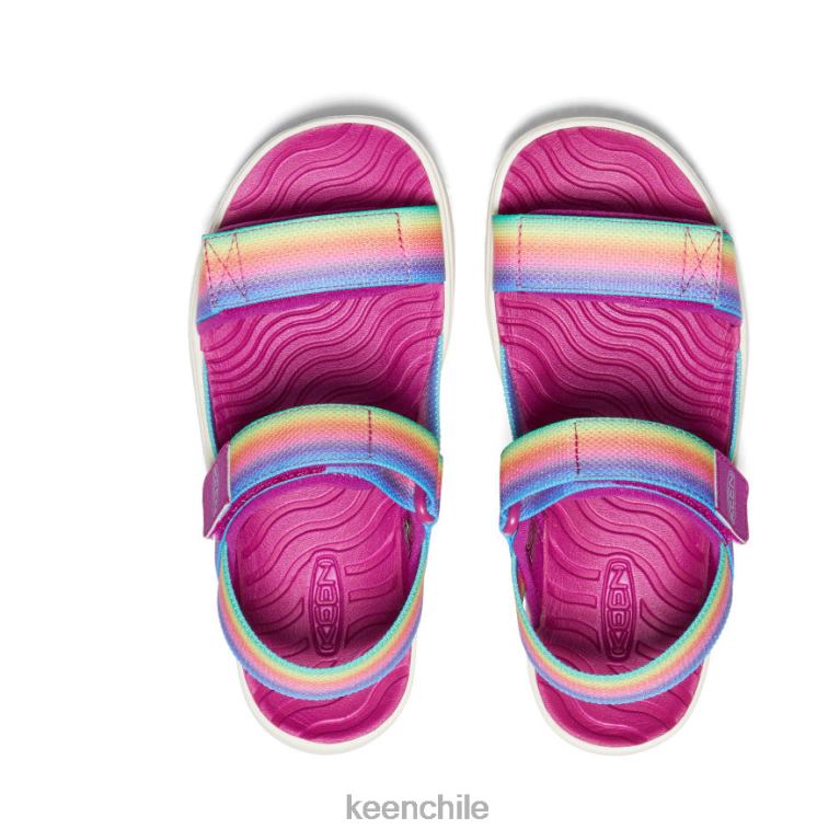calzado KEEN correa trasera elle arcoiris/festival fucsia niños grandes J4XN6721 - Image 4