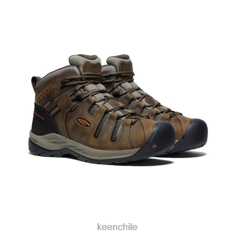 calzado KEEN Flint II impermeable medio (puntera blanda) aceituna negra/atigrado hombres J4XN675 - Image 2