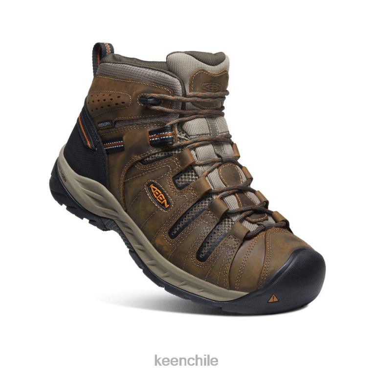 calzado KEEN Flint II impermeable medio (puntera blanda) aceituna negra/atigrado hombres J4XN675 - Image 3