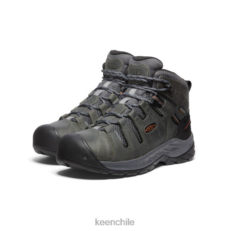 calzado KEEN Flint II impermeable medio (puntera blanda) gris acero/caparazón de tortuga hombres J4XN676 - Image 2