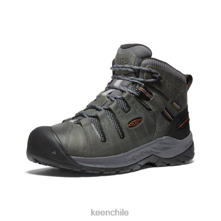 calzado KEEN Flint II impermeable medio (puntera blanda) gris acero/caparazón de tortuga hombres J4XN676 - Image 3