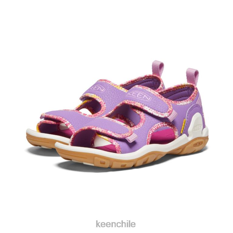 calzado KEEN Knotch Creek con puntera abierta lavanda inglesa/fucsia festival niños grandes J4XN6887 - Image 2