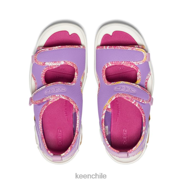 calzado KEEN Knotch Creek con puntera abierta lavanda inglesa/fucsia festival niños grandes J4XN6887 - Image 4