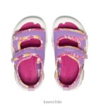 calzado KEEN Knotch Creek con puntera abierta lavanda inglesa/fucsia festival niños pequeños J4XN6815 - Image 4