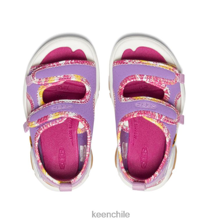 calzado KEEN Knotch Creek con puntera abierta lavanda inglesa/fucsia festival niños pequeños J4XN6815 - Image 4