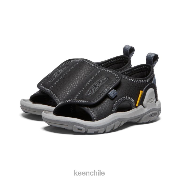calzado KEEN Knotch River con puntera abierta negro/gris acero niños pequeños J4XN6932 - Image 2