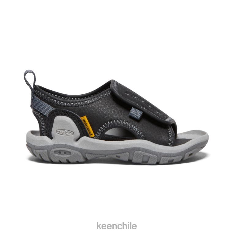 calzado KEEN Knotch River con puntera abierta negro/gris acero niños pequeños J4XN6932 - Image 1