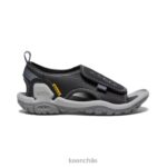 calzado KEEN Knotch River con puntera abierta negro/gris acero pequeños niños J4XN6930