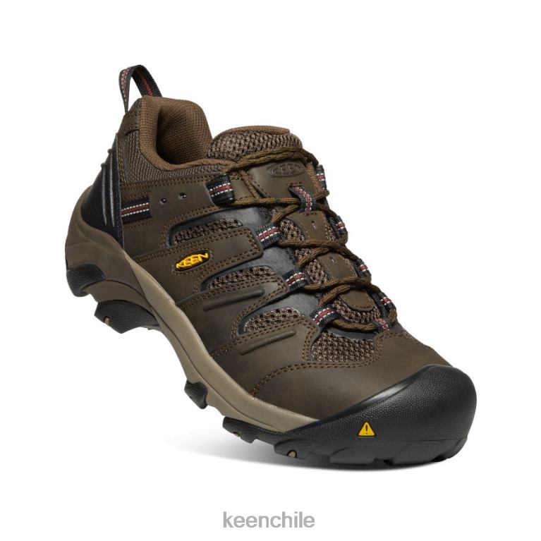 calzado KEEN Lansing bajo (puntera de acero) marrón cascada/ladrillo cocido hombres J4XN6302 - Image 3
