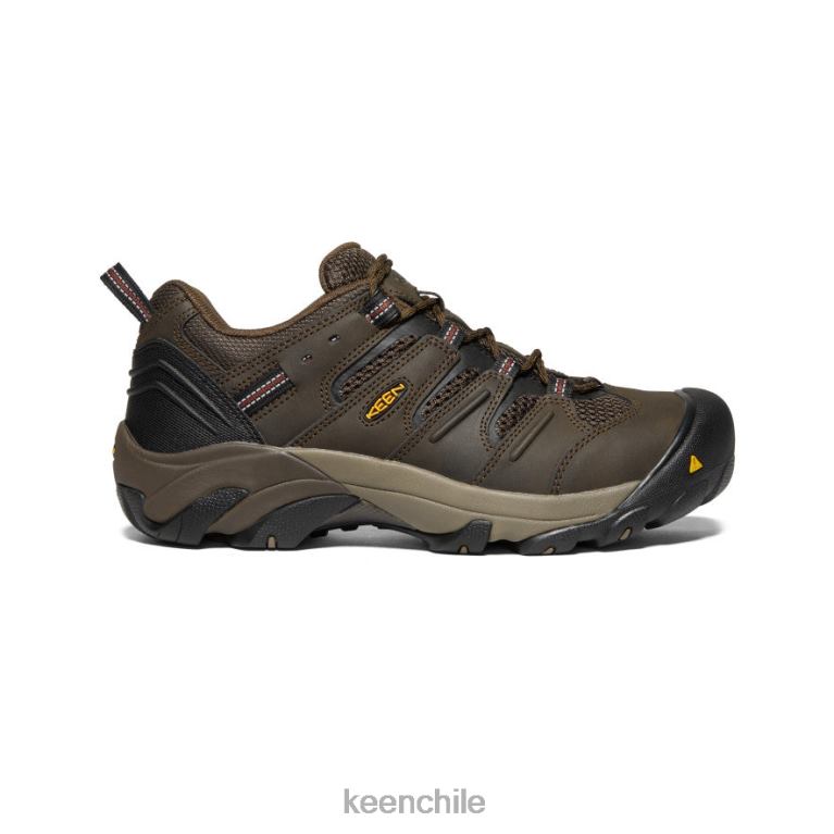 calzado KEEN Lansing bajo (puntera de acero) marrón cascada/ladrillo cocido hombres J4XN6302 - Image 1