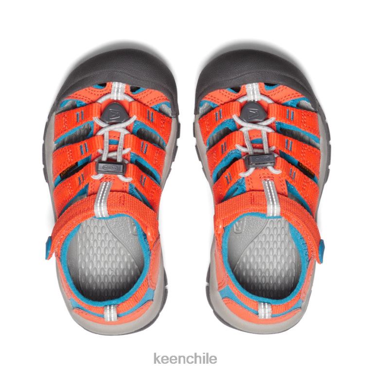 calzado KEEN newport h2 naranja seguridad/azul fiordo pequeños niños J4XN6738 - Image 4