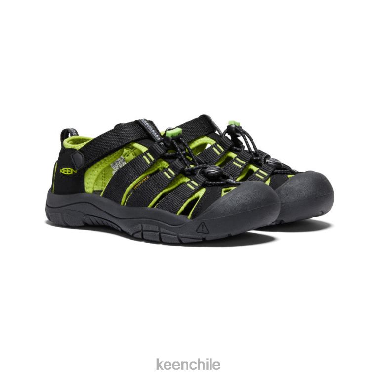 calzado KEEN newport h2 negro/verde lima niños grandes J4XN6764 - Image 2