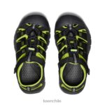 calzado KEEN newport h2 negro/verde lima niños grandes J4XN6764 - Image 4