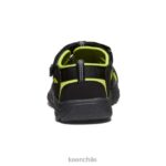 calzado KEEN newport h2 negro/verde lima niños grandes J4XN6764 - Image 5