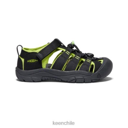 calzado KEEN newport h2 negro/verde lima niños grandes J4XN6764