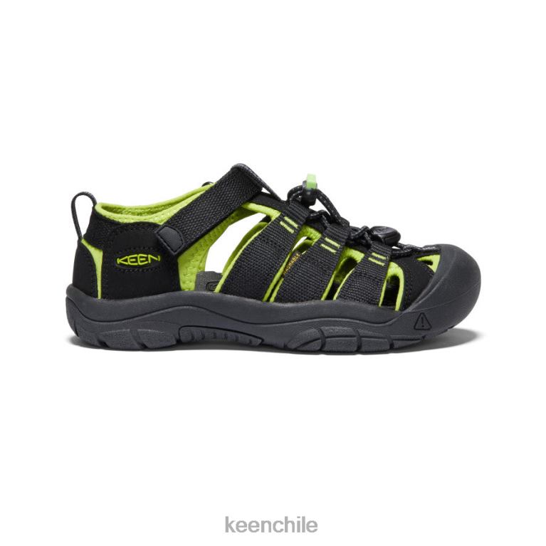 calzado KEEN newport h2 negro/verde lima niños grandes J4XN6764 - Image 1