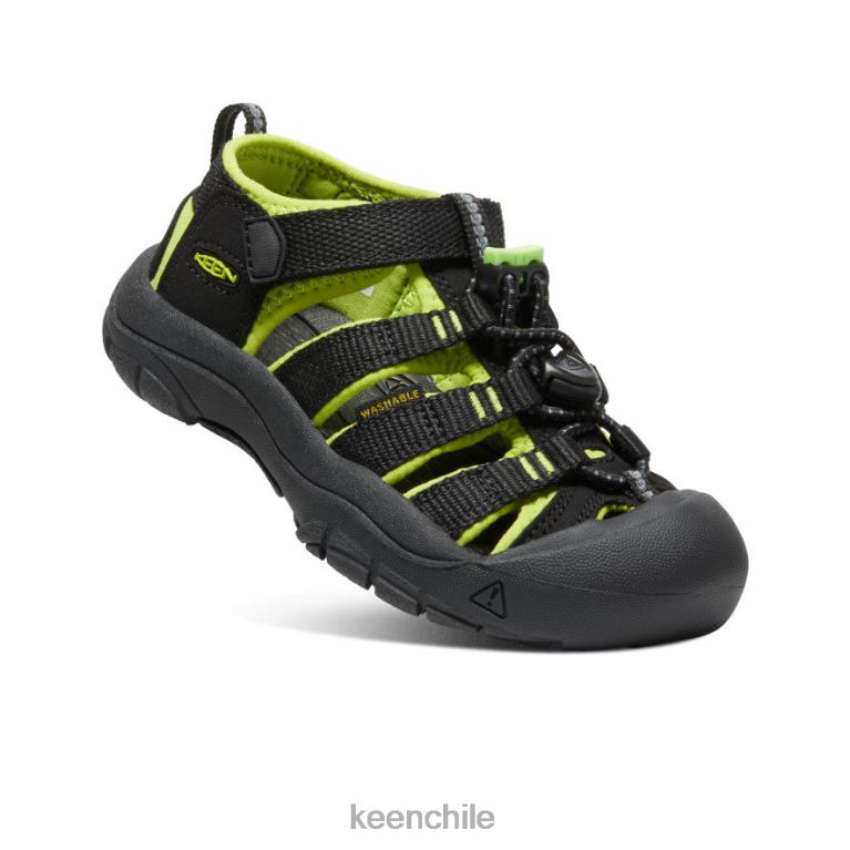 calzado KEEN newport h2 negro/verde lima pequeños niños J4XN6745 - Image 3