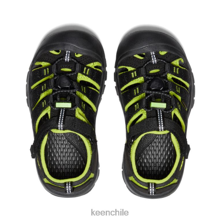 calzado KEEN newport h2 negro/verde lima pequeños niños J4XN6745 - Image 4