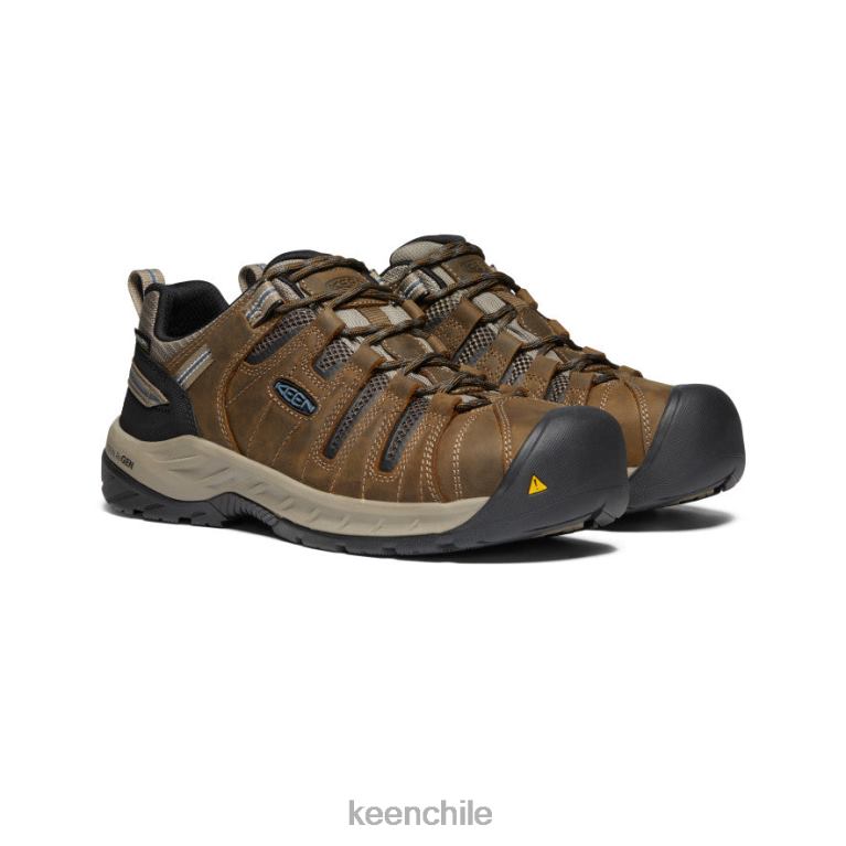 calzado KEEN pedernal ii impermeable (puntera de acero) marrón cascada/azul orión hombres J4XN6280 - Image 2