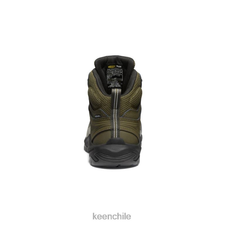 calzado KEEN reno mid kbf impermeable (puntera de fibra de carbono) oliva oscuro/negro hombres J4XN620 - Image 5