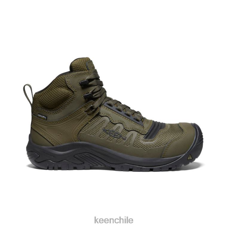 calzado KEEN reno mid kbf impermeable (puntera de fibra de carbono) oliva oscuro/negro hombres J4XN620 - Image 1