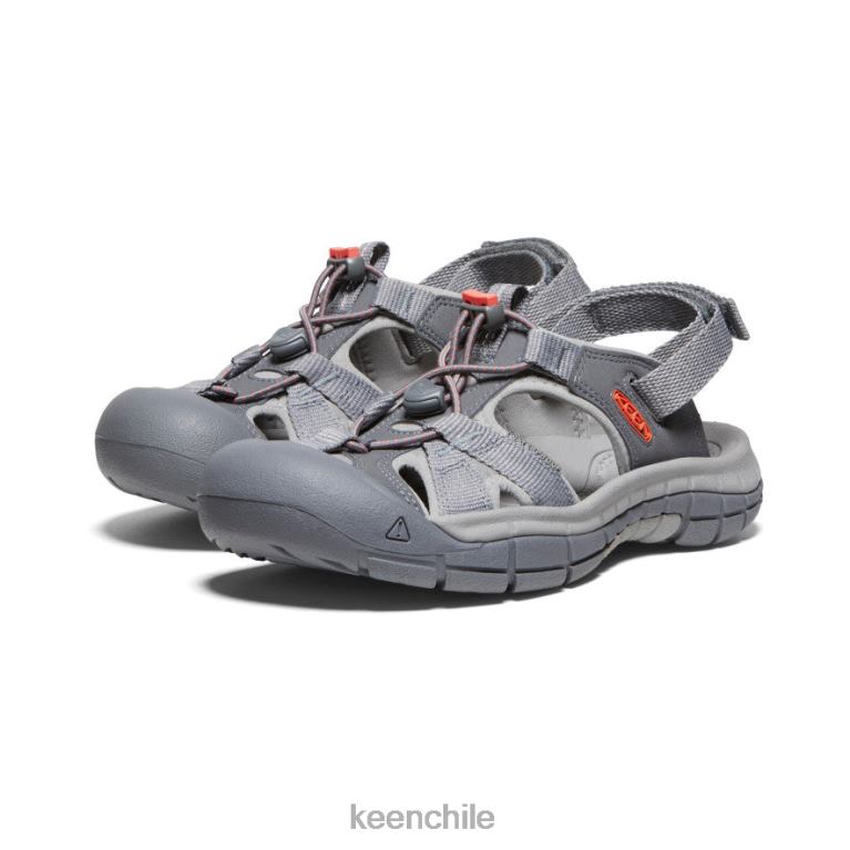 calzado KEEN sandalia barranco h2 gris acero/coral mujer J4XN6651 - Image 2