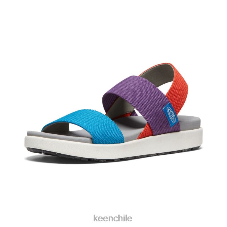 calzado KEEN sandalia elle con tira trasera carisma/arcilla roja/tritono azul fiordo mujer J4XN6419 - Image 3