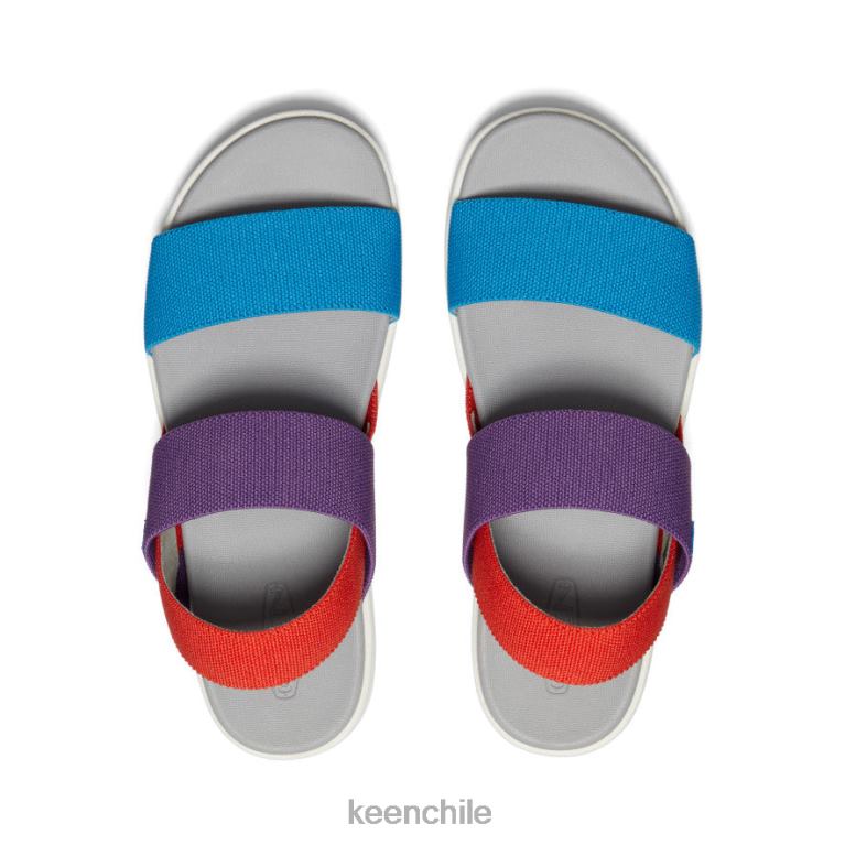 calzado KEEN sandalia elle con tira trasera carisma/arcilla roja/tritono azul fiordo mujer J4XN6419 - Image 4