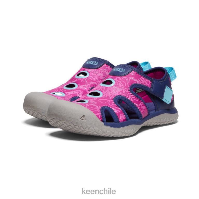calzado KEEN sandalia raya azul profundo/festival fucsia niños grandes J4XN6917 - Image 2
