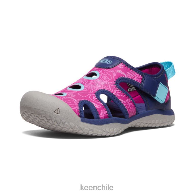 calzado KEEN sandalia raya azul profundo/festival fucsia niños grandes J4XN6917 - Image 3