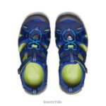 calzado KEEN seacamp ii cnx profundidades azules/chartreuse niños grandes J4XN6786 - Image 4