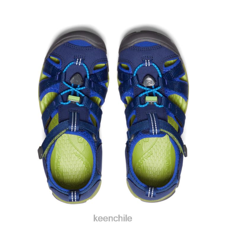 calzado KEEN seacamp ii cnx profundidades azules/chartreuse niños grandes J4XN6786 - Image 4