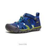 calzado KEEN seacamp ii cnx profundidades azules/chartreuse pequeños niños J4XN6846 - Image 3