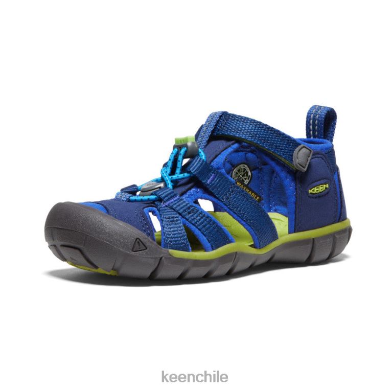 calzado KEEN seacamp ii cnx profundidades azules/chartreuse pequeños niños J4XN6846 - Image 3