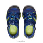 calzado KEEN seacamp ii cnx profundidades azules/chartreuse pequeños niños J4XN6846 - Image 4