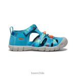 calzado KEEN seacamp ii cnx x oso ahumado oso ahumado/azul fiordo niños grandes J4XN6800