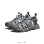 calzado KEEN susurro gris medio/verde pavo real mujer J4XN6521 - Image 2