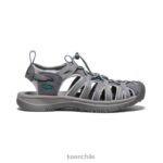calzado KEEN susurro gris medio/verde pavo real mujer J4XN6521