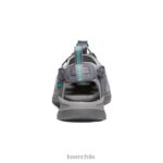calzado KEEN susurro gris medio/verde pavo real mujer J4XN6521 - Image 5