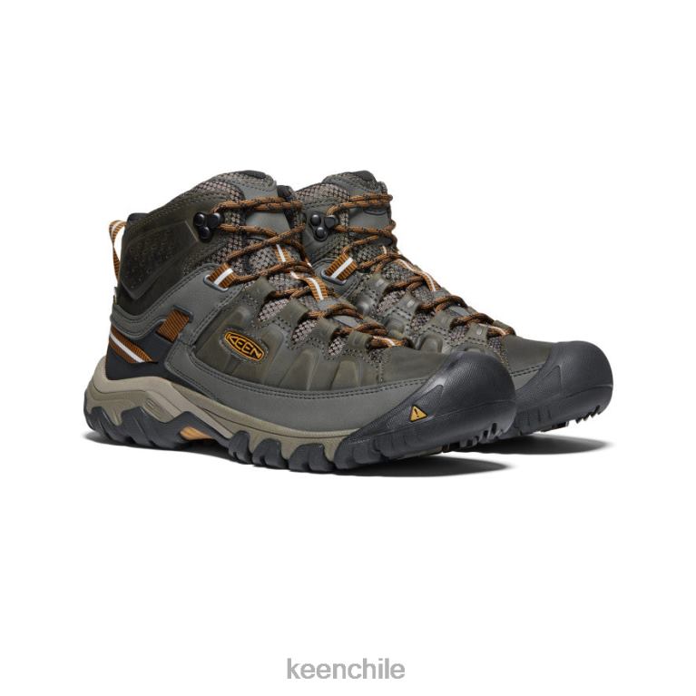 calzado KEEN targhee iii impermeable medio negro oliva/marrón dorado hombres J4XN6230 - Image 2