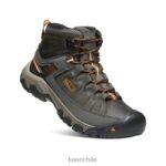 calzado KEEN targhee iii impermeable medio negro oliva/marrón dorado hombres J4XN6230 - Image 3